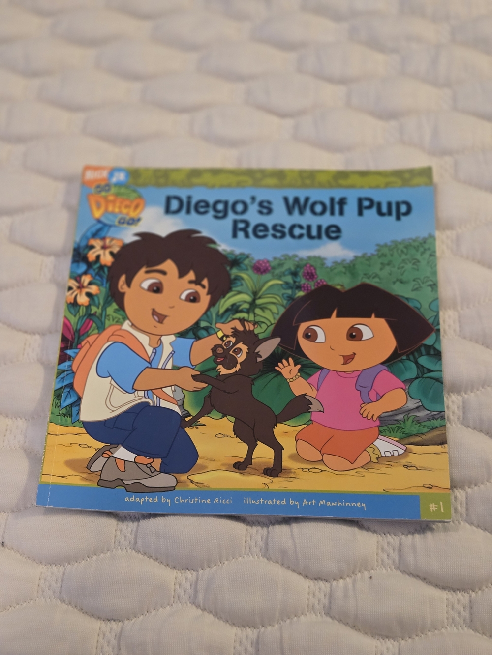 Simon Spotlight Nick Jr. Go Diego,  Go Paperback Book Wolf Pup Rescue Y2k 2006